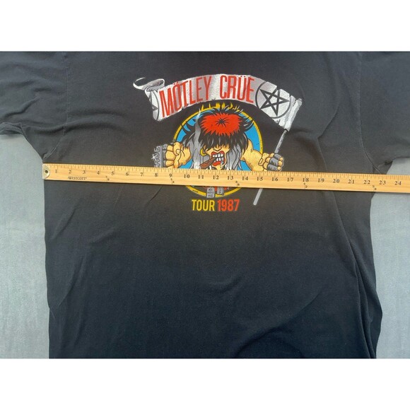 Motley Crue 1987 Tour Ripple Junction Metal Band Mens Medium Tshirt Tee Rock - Picture 4 of 5